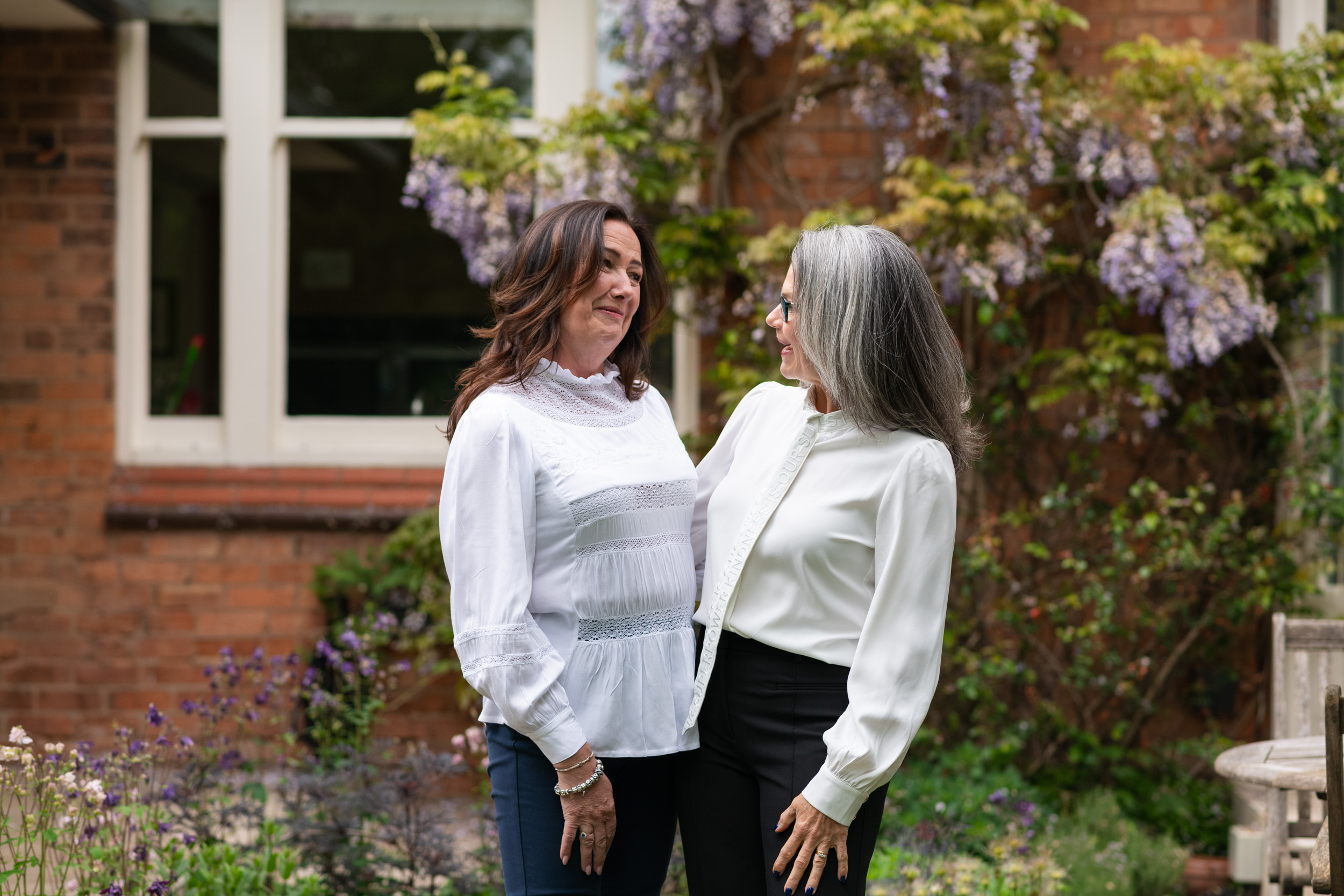 Carolyn with a client
